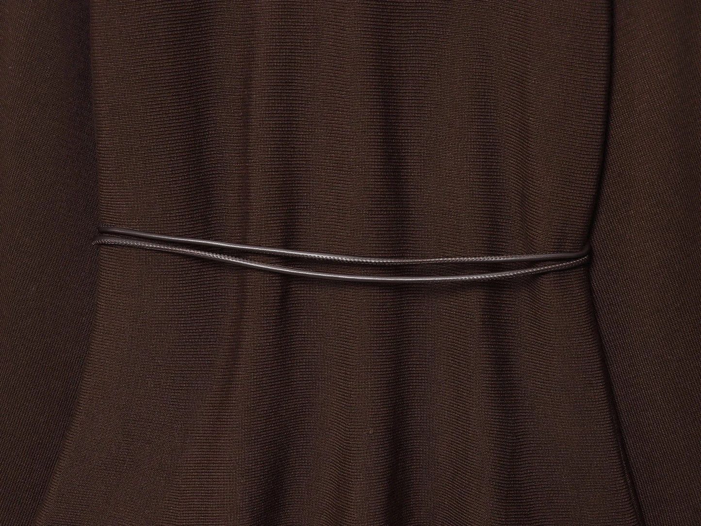 T-line KONDALA Casual Chic Brown Knit Cardigans Women V Neck Long Sleeve Sashes Loose Sweaters Fashion 2025 Fall Winter Office Lady Top