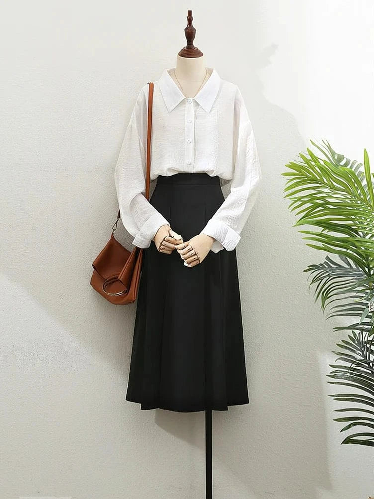 T-line Long sleeve Shirt, Women Oversize Top, female blouse (2 weeks delivery)