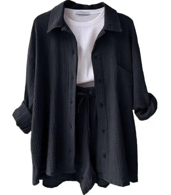 Multi Color Loose Short Pants and shirt Sets For Women ,  Summer Women's Two Pieces Suit  (5 - 10 work days free delivery)