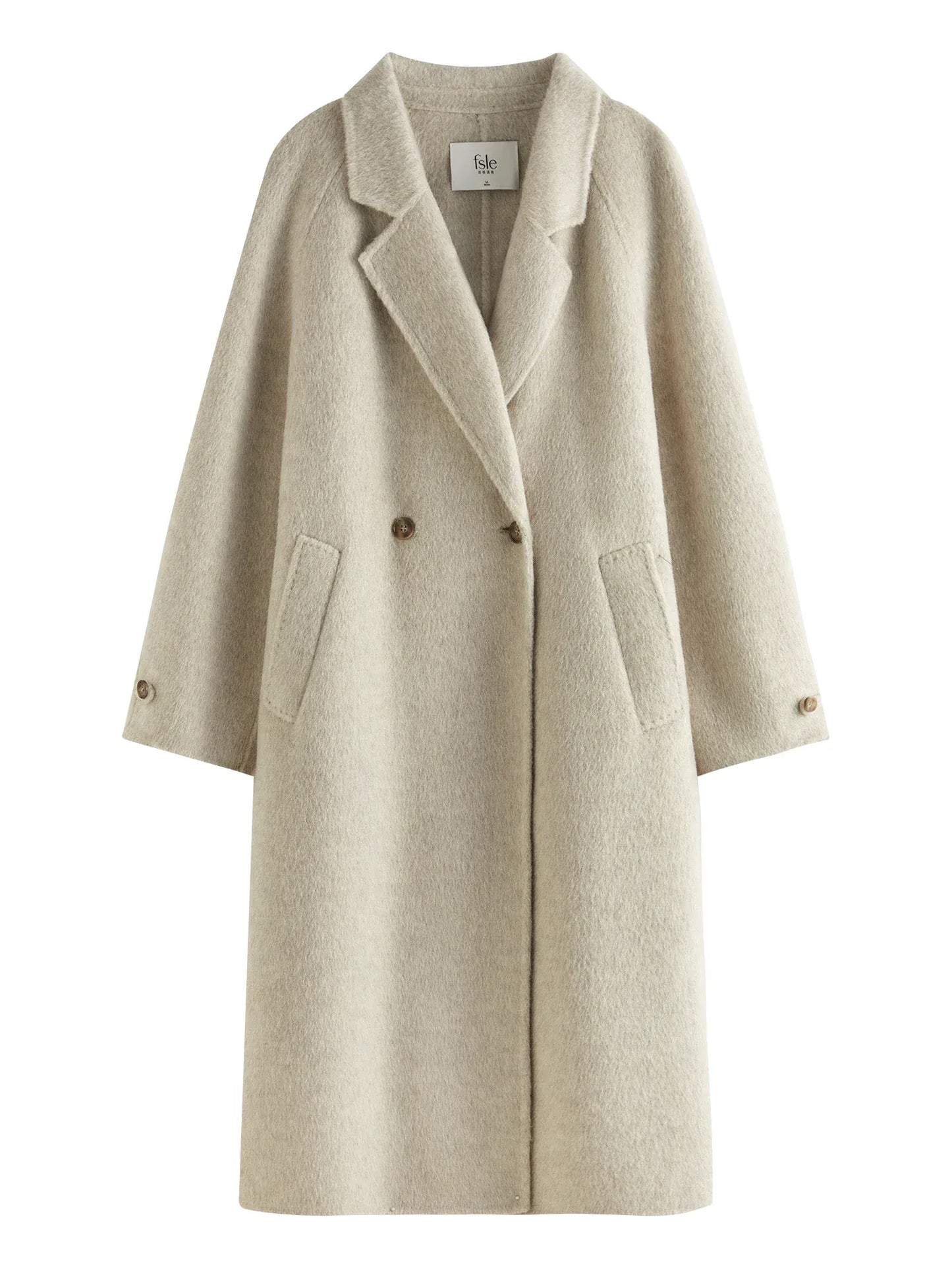 T-line 100% Wool Retro  Raglan Sleeve Coat For Women, Long Coat (2 weeks delivery)