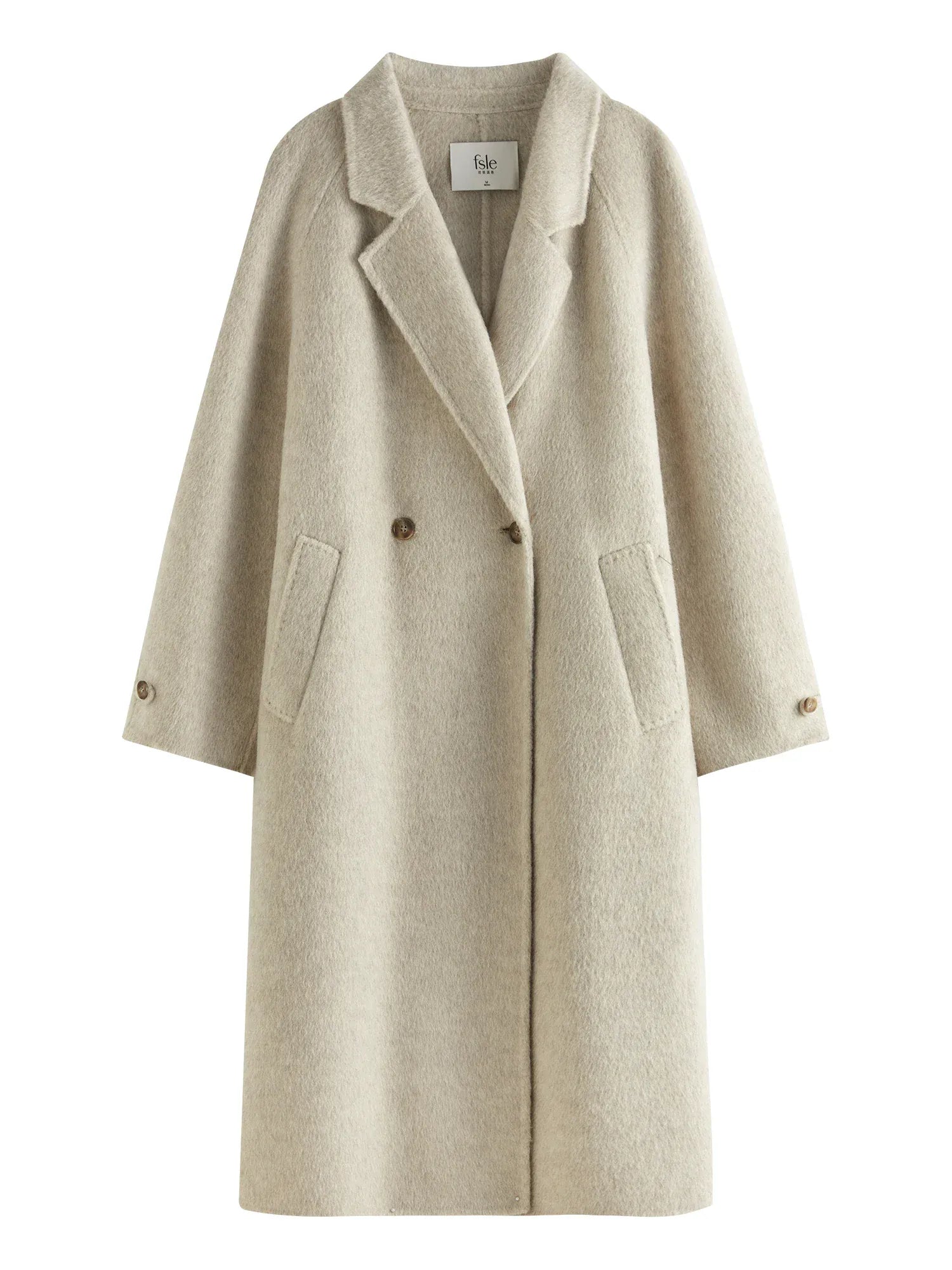 T-line 100% Wool Retro  Raglan Sleeve Coat For Women, Long Coat (2 weeks delivery)