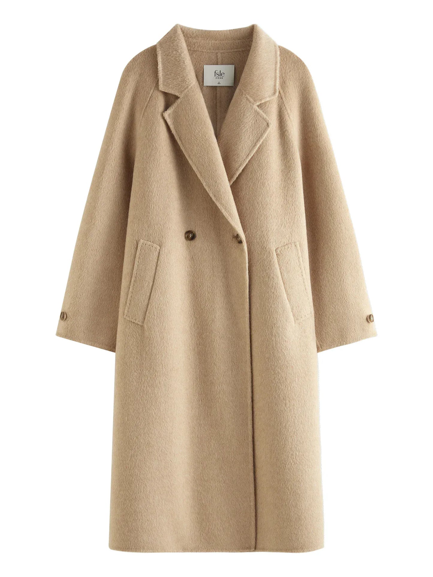 T-line 100% Wool Retro  Raglan Sleeve Coat For Women, Long Coat (2 weeks delivery)