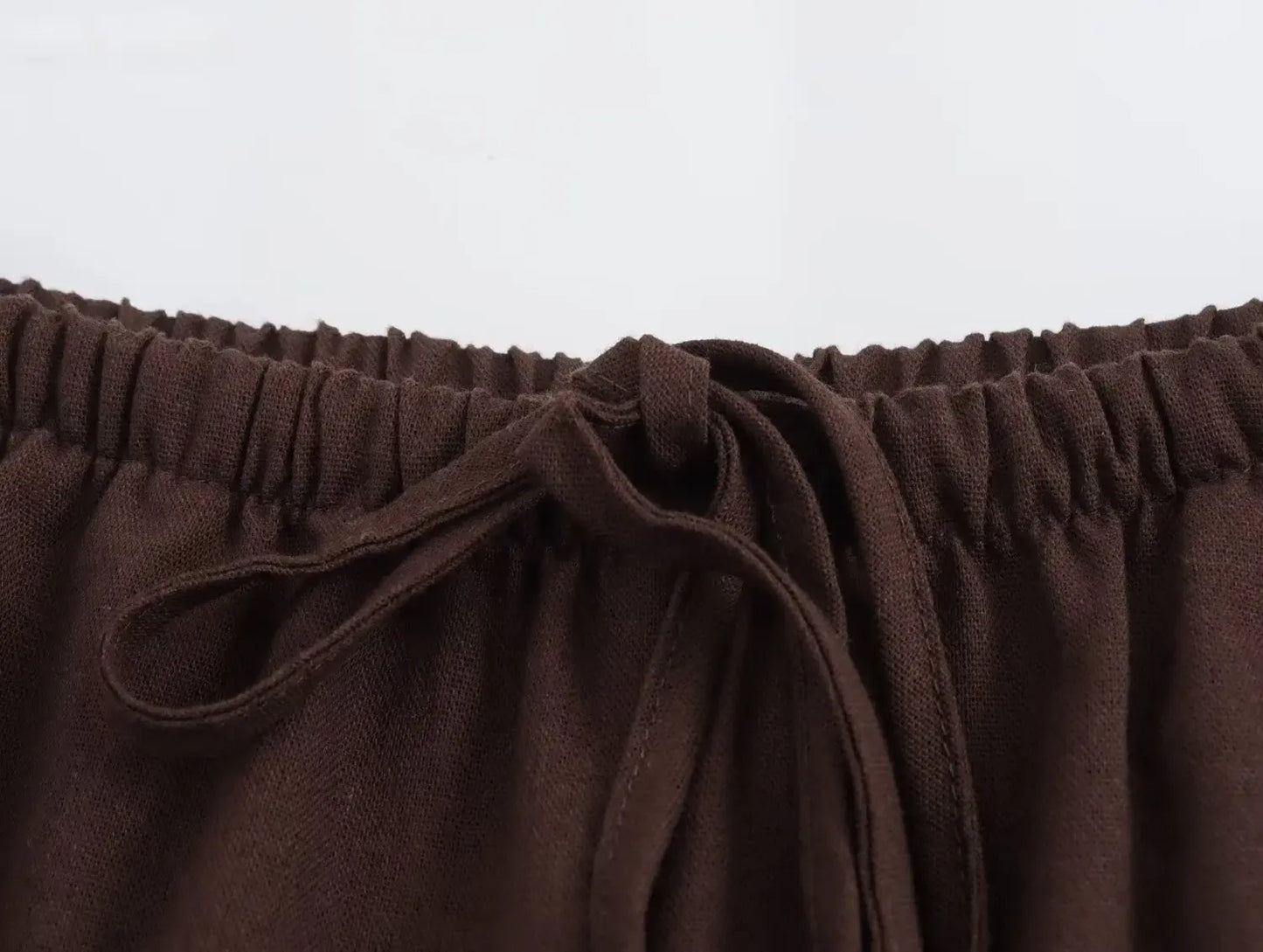 T-line 2 Pieces Sets,  Women Kimono Style suit,  Loose Lace Up Shirts Tops Women's Wide Leg Pants Sets (2 weeks delivery)