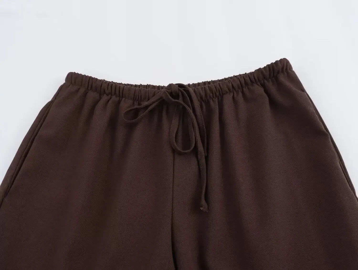 T-line 2 Pieces Sets,  Women Kimono Style suit,  Loose Lace Up Shirts Tops Women's Wide Leg Pants Sets (2 weeks delivery)