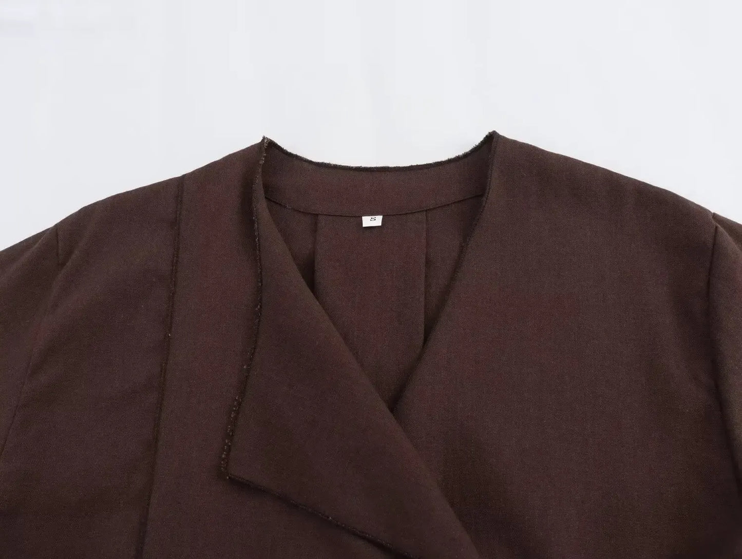 T-line 2 Pieces Sets,  Women Kimono Style suit,  Loose Lace Up Shirts Tops Women's Wide Leg Pants Sets (2 weeks delivery)