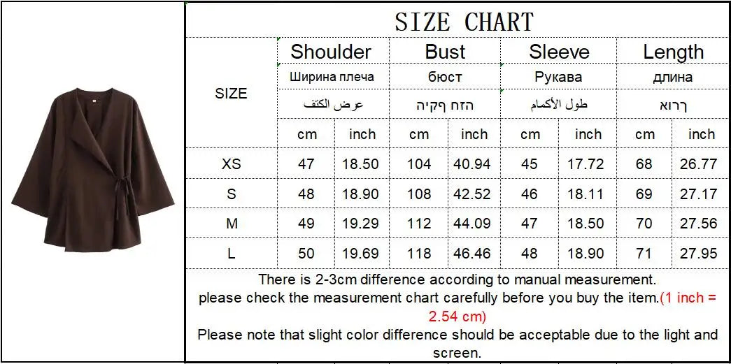 T-line 2 Pieces Sets,  Women Kimono Style suit,  Loose Lace Up Shirts Tops Women's Wide Leg Pants Sets (2 weeks delivery)