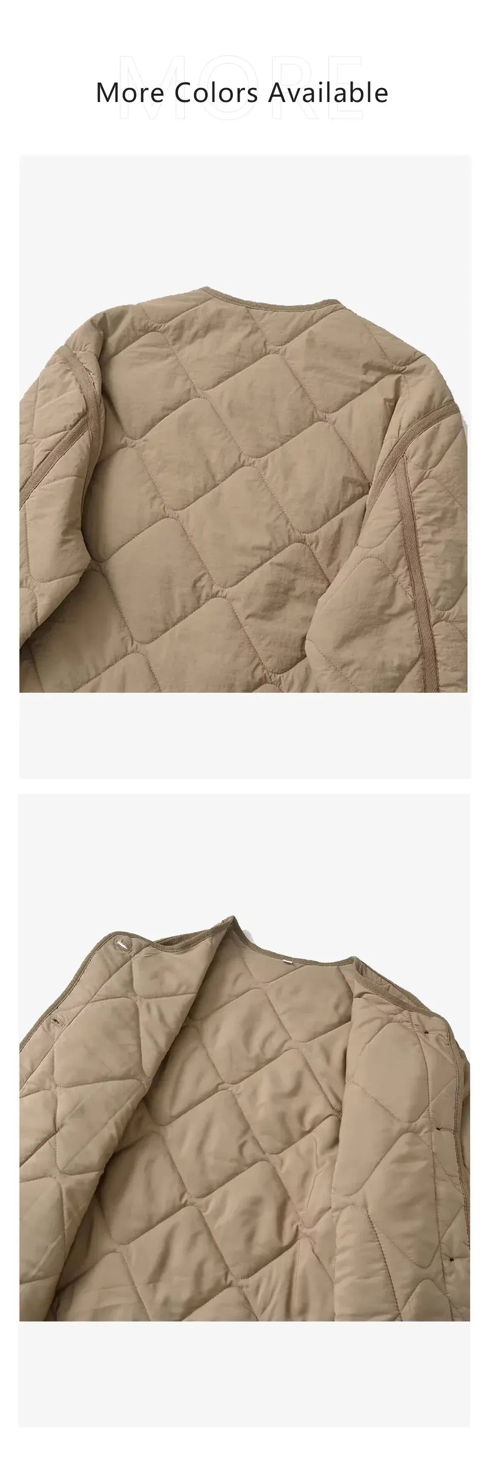 T-line Autumn/Winter  Casual Women's Round Neck, Long Sleeve, Single breasted, Cotton Jacket (2 weeks delivery)