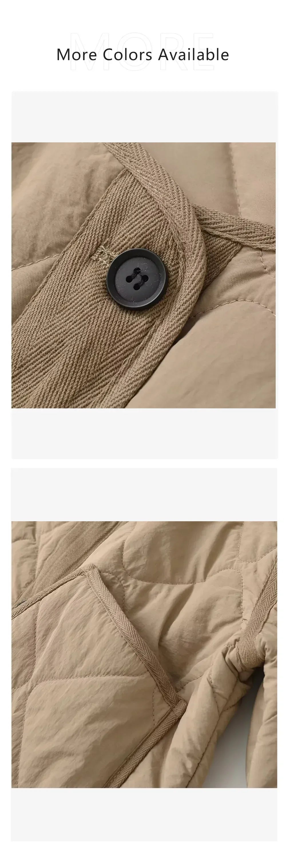 T-line Autumn/Winter  Casual Women's Round Neck, Long Sleeve, Single breasted, Cotton Jacket (2 weeks delivery)