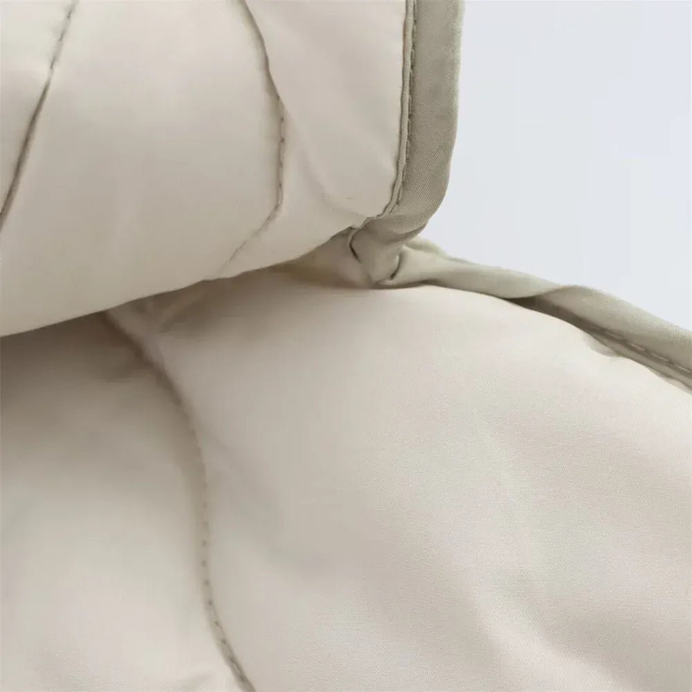 T-line Autumn/Winter  Casual Women's Round Neck, Long Sleeve, Zipper Cotton Jacket Coat(2 weeks delivery)