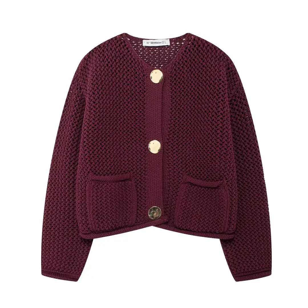 T-line Autumn / Winter Knitted Cardigans For Women,  Button, Long Sleeve,  Female Sweater / Cardigans / Coat (2 weeks delivery)
