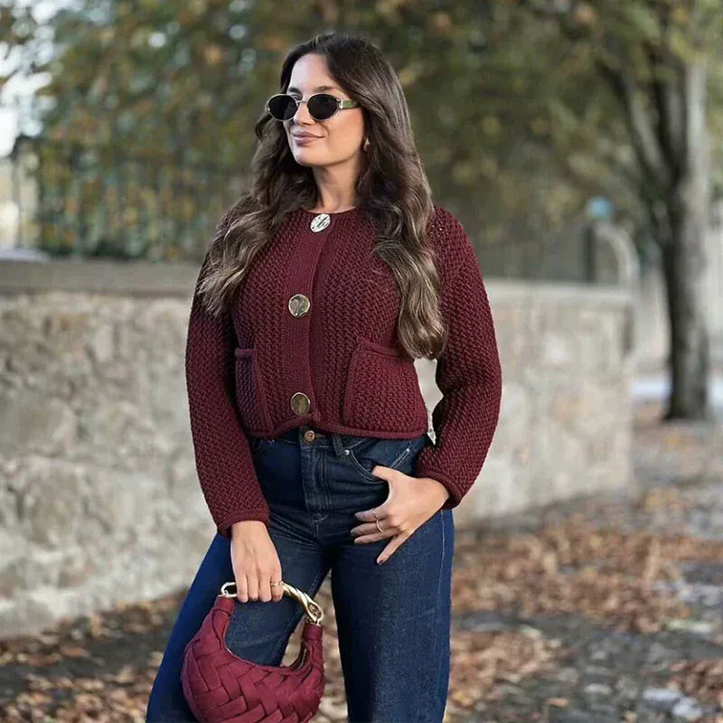 T-line Autumn / Winter Knitted Cardigans For Women,  Button, Long Sleeve,  Female Sweater / Cardigans / Coat (2 weeks delivery)