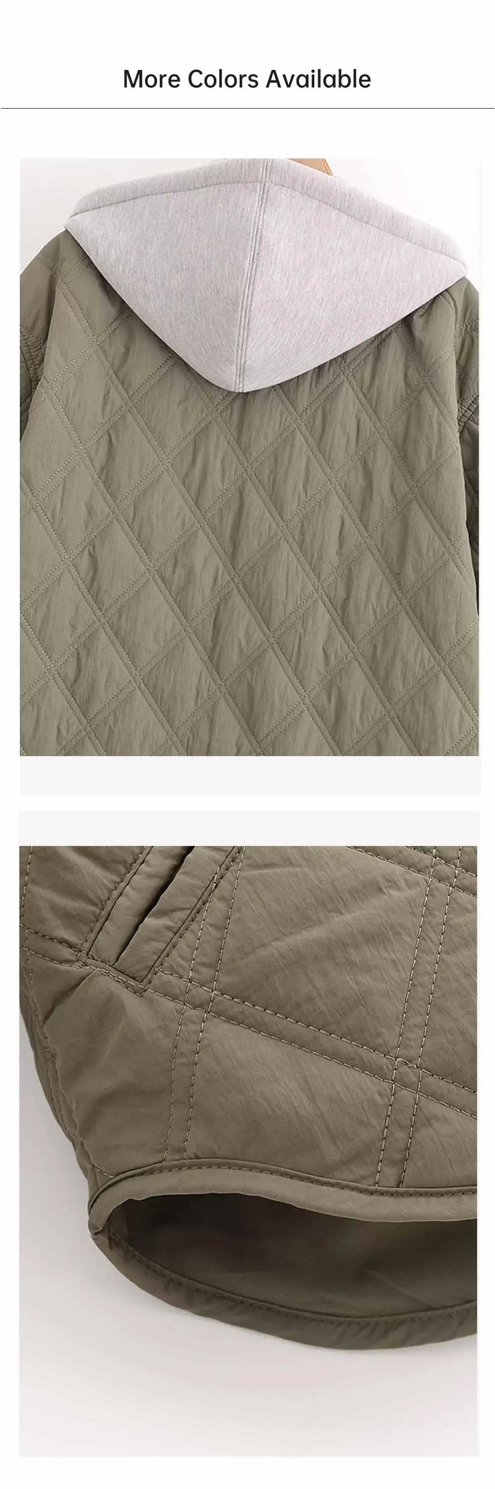 T-line Autumn/Winter New Product Fashion Casual Women's Round Neck Loose Long Sleeve Hooded Jacket Top(2 weeks delivery)