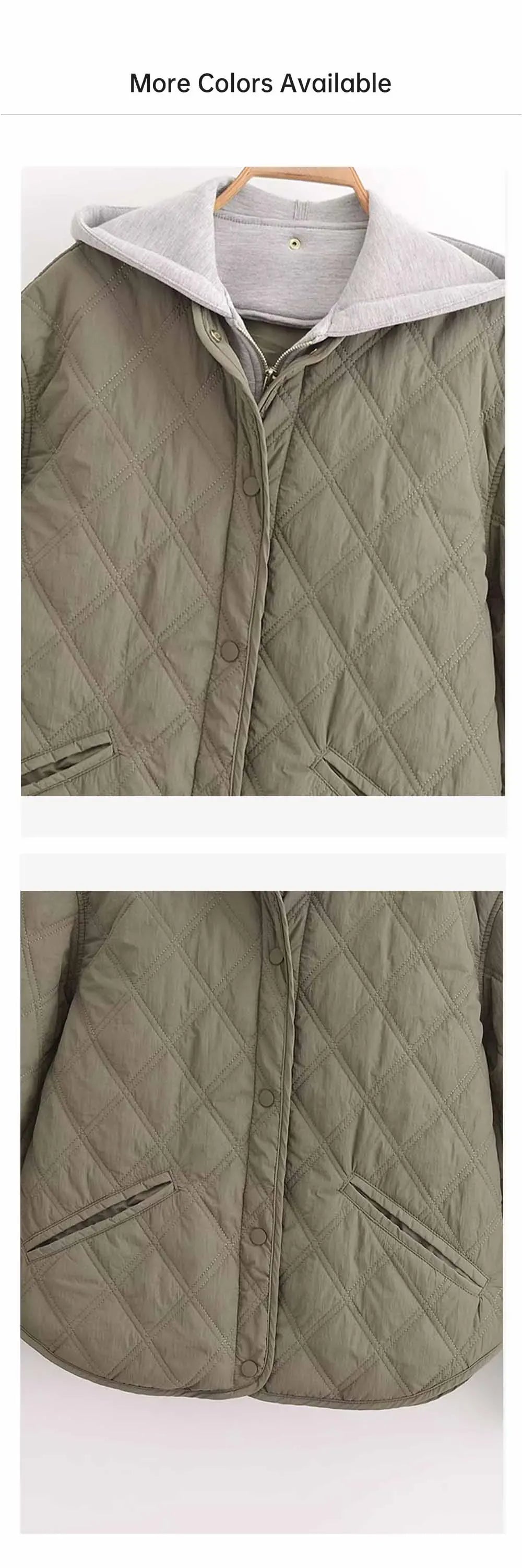 T-line Autumn/Winter New Product Fashion Casual Women's Round Neck Loose Long Sleeve Hooded Jacket Top(2 weeks delivery)