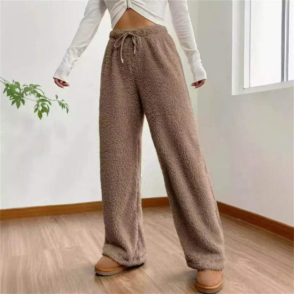 T-line Autumn / Winter Pant, High Wasit,  Warm Pants, Straight Trousers,  (2 weeks delivery)