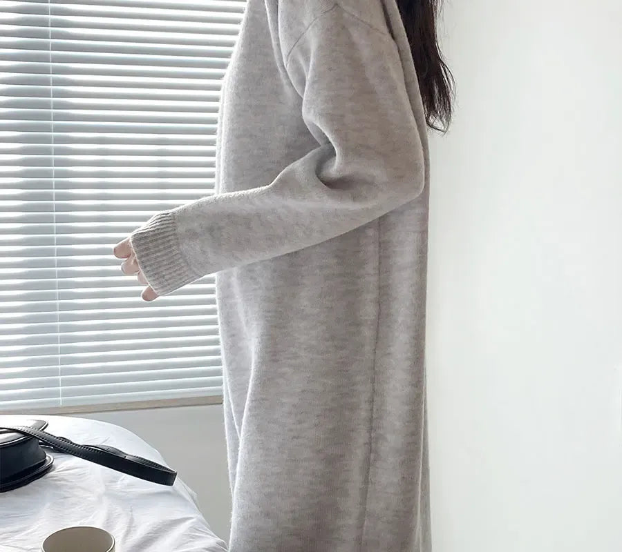 T-line Autumn / Winter Sweater, Dress, Women  Long Sleeve, Thicken Loose Knitted, Long Dresses (2 weeks delivery)