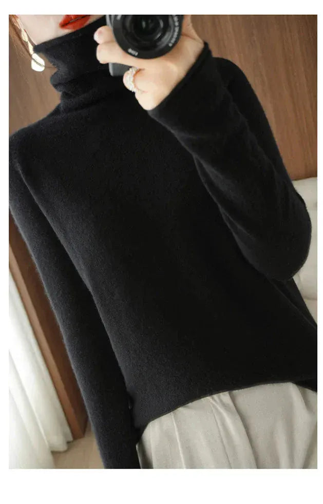 T-line Autumn / Winter Women Sweaters,  Long Sleeve, Solid, Slim Fit,  Knit,  Warm B Pullovers (2 weeks delivery)