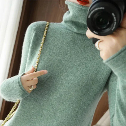 T-line Autumn / Winter Women Sweaters,  Long Sleeve, Solid, Slim Fit,  Knit,  Warm B Pullovers (2 weeks delivery)