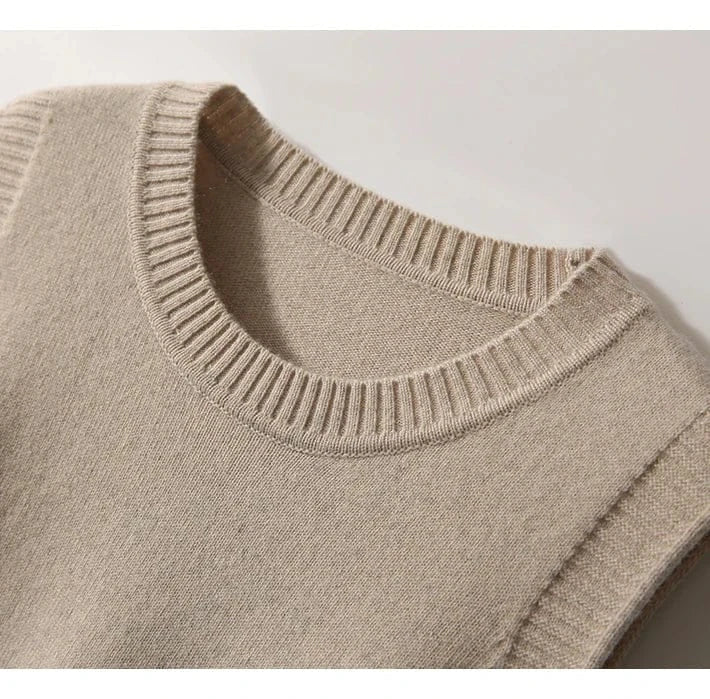 T-line Autumn Winter Women Vest, Knitted, Sweater Sleeveless, Jumper Loose ,O-Neck (2 weeks delivery)