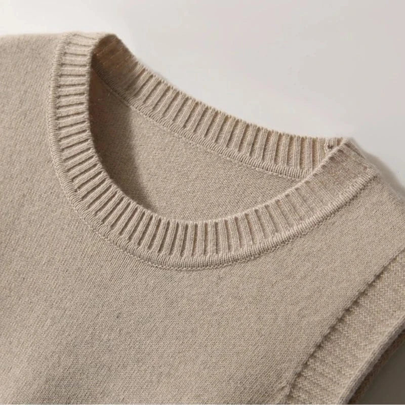 T-line Autumn Winter Women Vest, Knitted, Sweater Sleeveless, Jumper Loose ,O-Neck (2 weeks delivery)