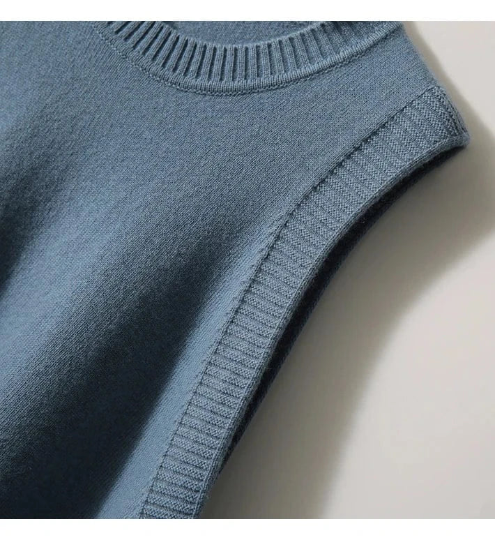 T-line Autumn Winter Women Vest, Knitted, Sweater Sleeveless, Jumper Loose ,O-Neck (2 weeks delivery)