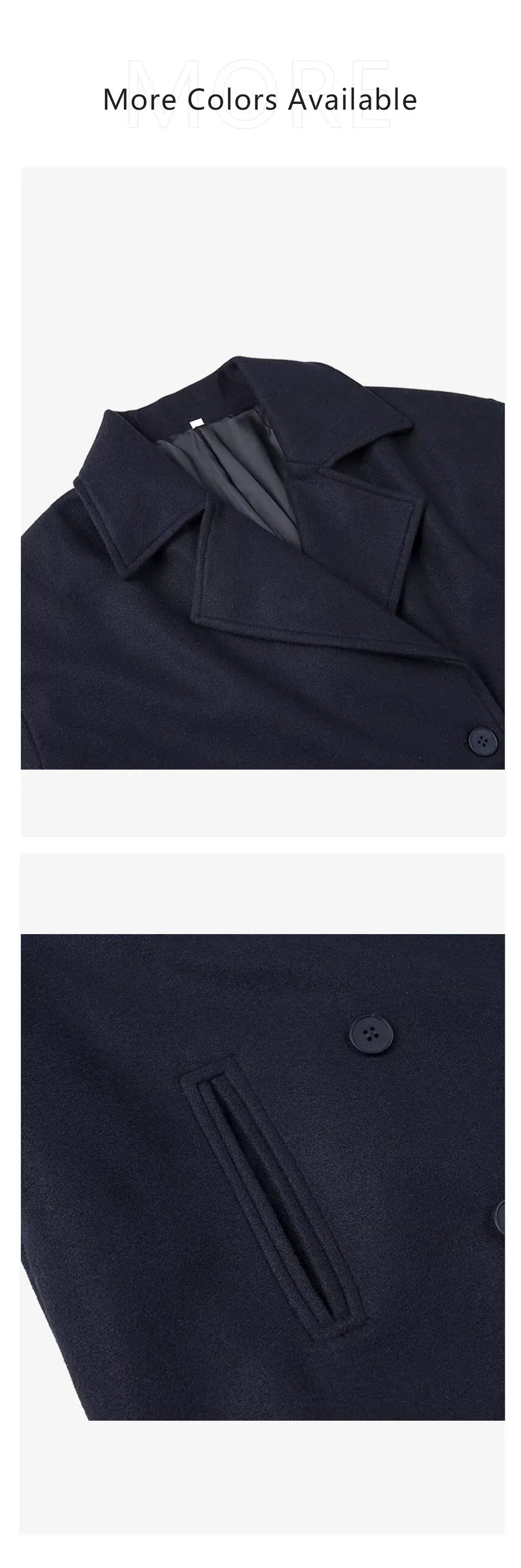 T-line autumn  women's  long sleeved double breasted short woolen jacket(2 weeks delivery)