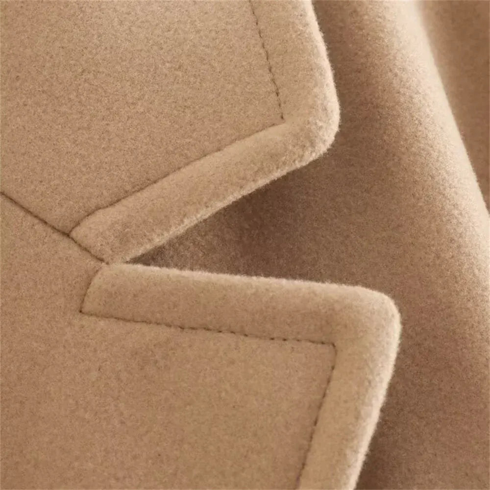 T-line autumn  women's   niche temperament western-style long woolen coat , Jacket(2 weeks delivery)