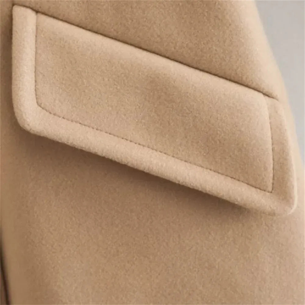 T-line autumn  women's   niche temperament western-style long woolen coat , Jacket(2 weeks delivery)