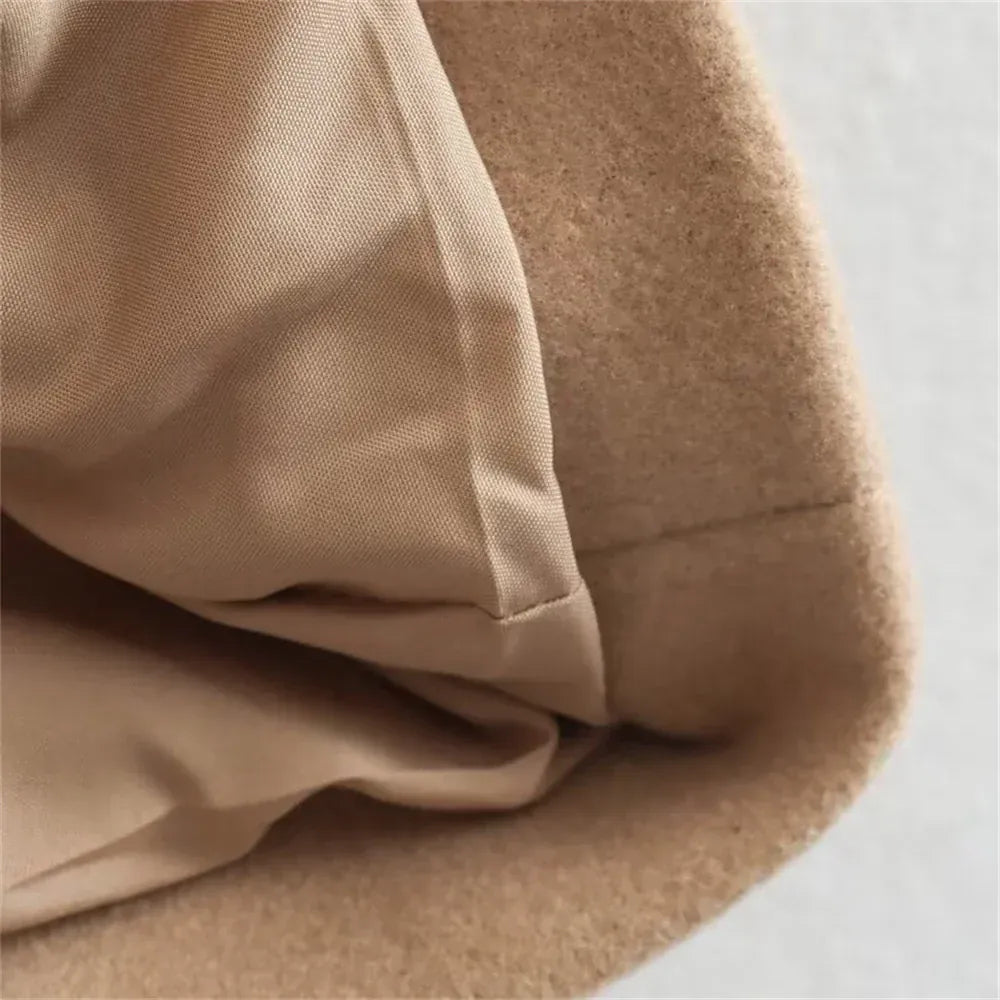 T-line autumn  women's   niche temperament western-style long woolen coat , Jacket(2 weeks delivery)