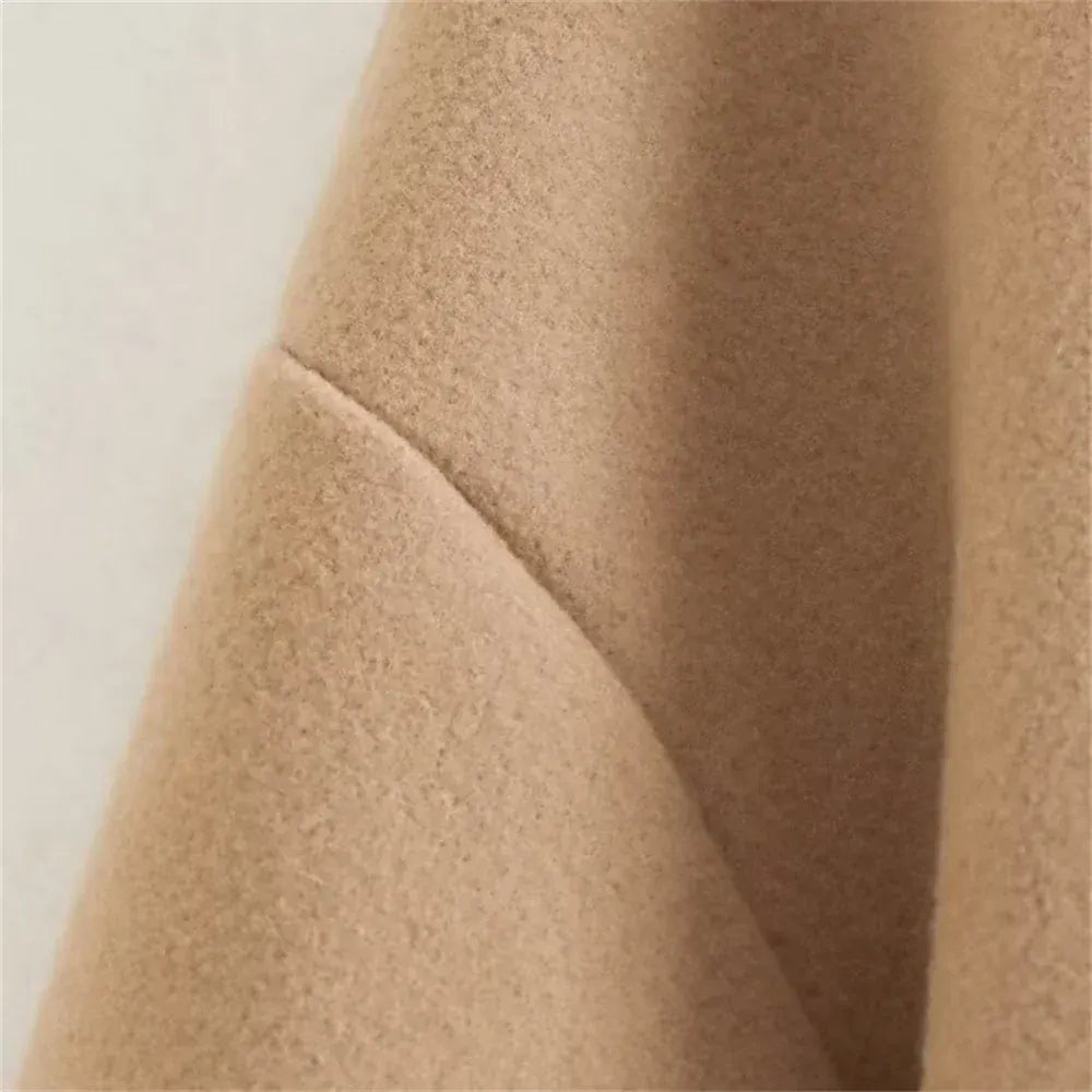 T-line autumn  women's   niche temperament western-style long woolen coat , Jacket(2 weeks delivery)