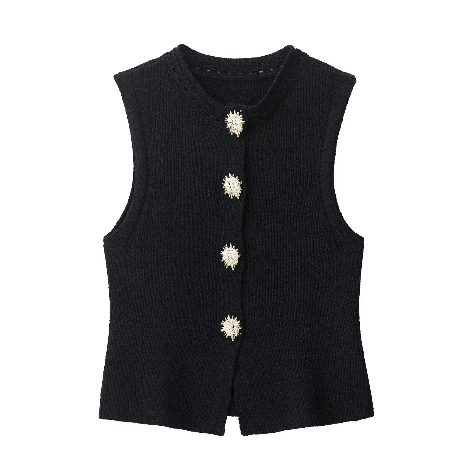 T-line Autumn Women's Sleeveless  Sweater Vests For Women , Knitted, Button (5 - 10 free delivery)