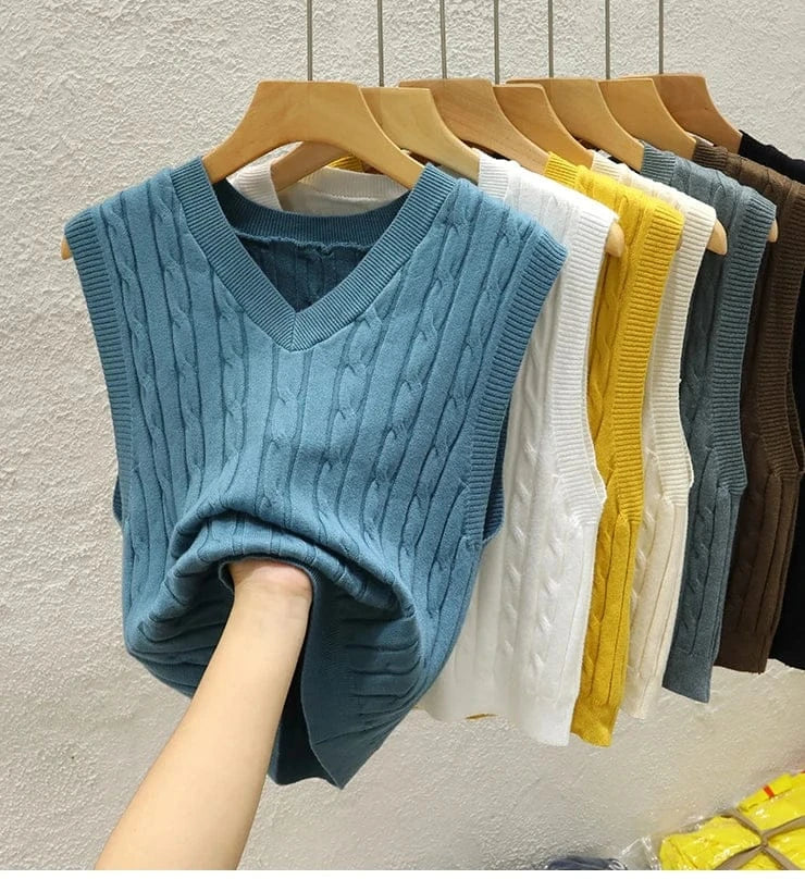 T-line Basic  Striped Chain Elasticity Vests Women,  Autumn Winter Wild Crop Short Tops(2 weeks delivery)