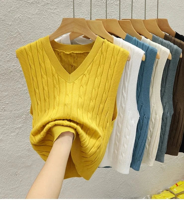 T-line Basic  Striped Chain Elasticity Vests Women,  Autumn Winter Wild Crop Short Tops(2 weeks delivery)