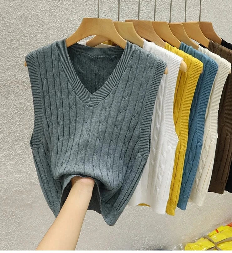 T-line Basic  Striped Chain Elasticity Vests Women,  Autumn Winter Wild Crop Short Tops(2 weeks delivery)