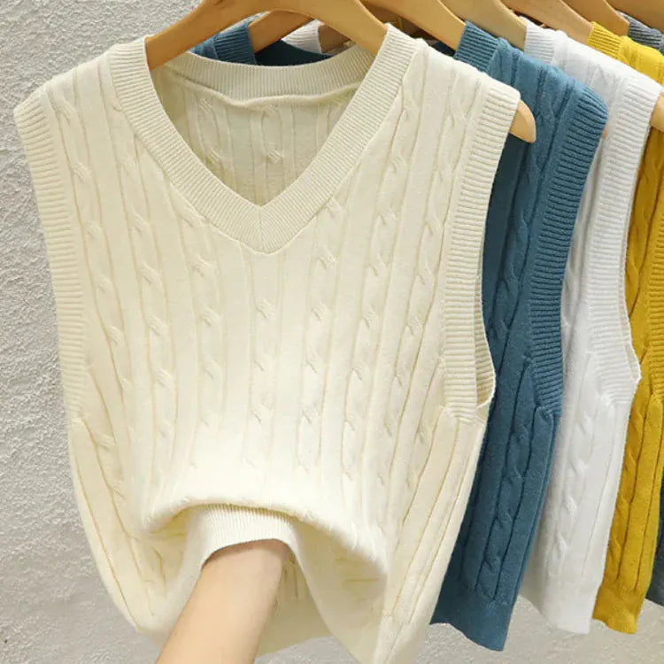 T-line Beige / One Size Basic  Striped Chain Elasticity Vests Women,  Autumn Winter Wild Crop Short Tops(2 weeks delivery)