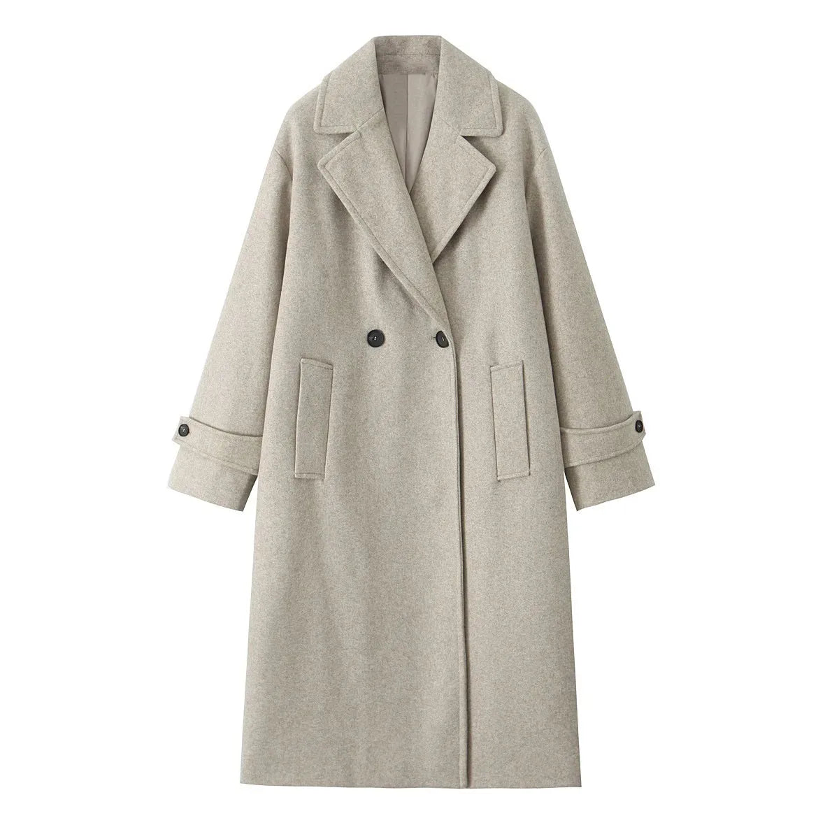 T-line Beige / XS Autumn Women's coat, Luxury, Loose, Long Sleeve jacket(2 weeks delivery)