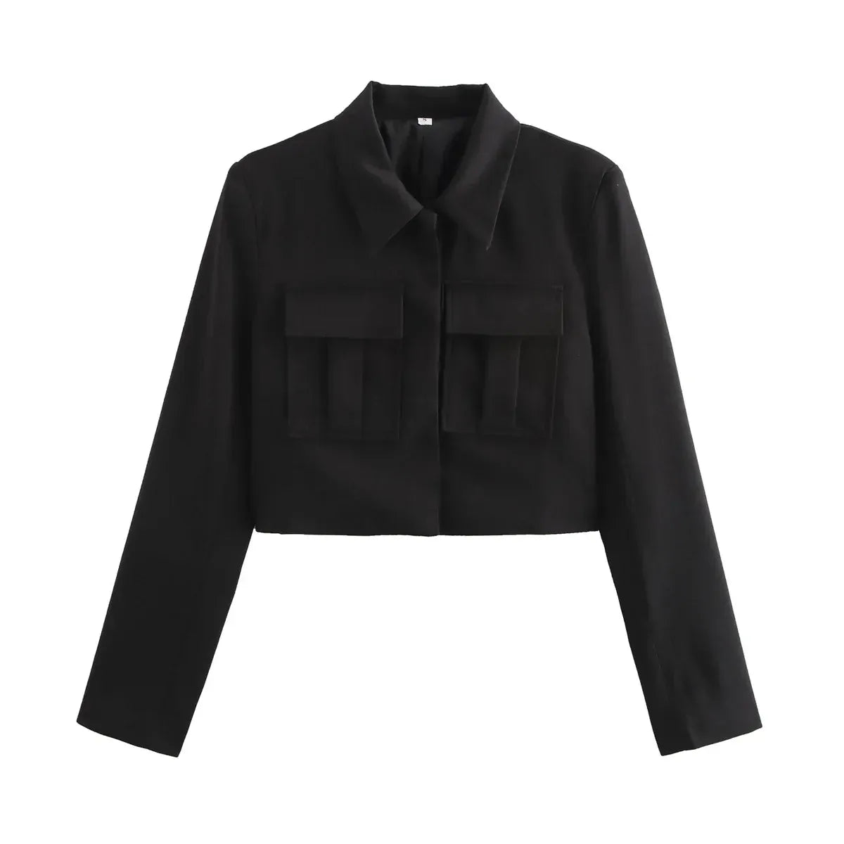 T-line Black Blazer / S Casual Short Blazer, Suit , Women, Pockets,  Jacket with Pants,   Blazer Suit (we recommend a larger size)(2 weeks delivery)