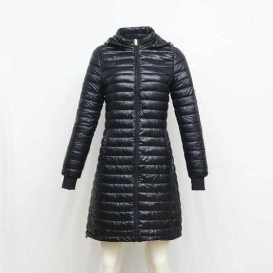 T-line Black / M Women Long Warm  Puffer Jacket, Coat, Female Winter Outdoor Lightweight , Adjustable Hood(2 weeks delivery)