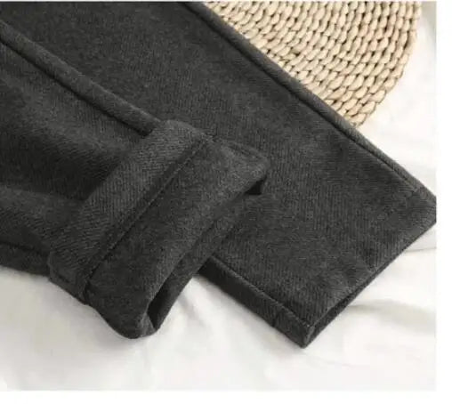 T-line Black / S 40-49kg Woolen Pants Women's, Pencil Pants , Fall/Winter, High Waist, Elegant Casual,  Trousers, Female,  Pants (2 weeks delivery)