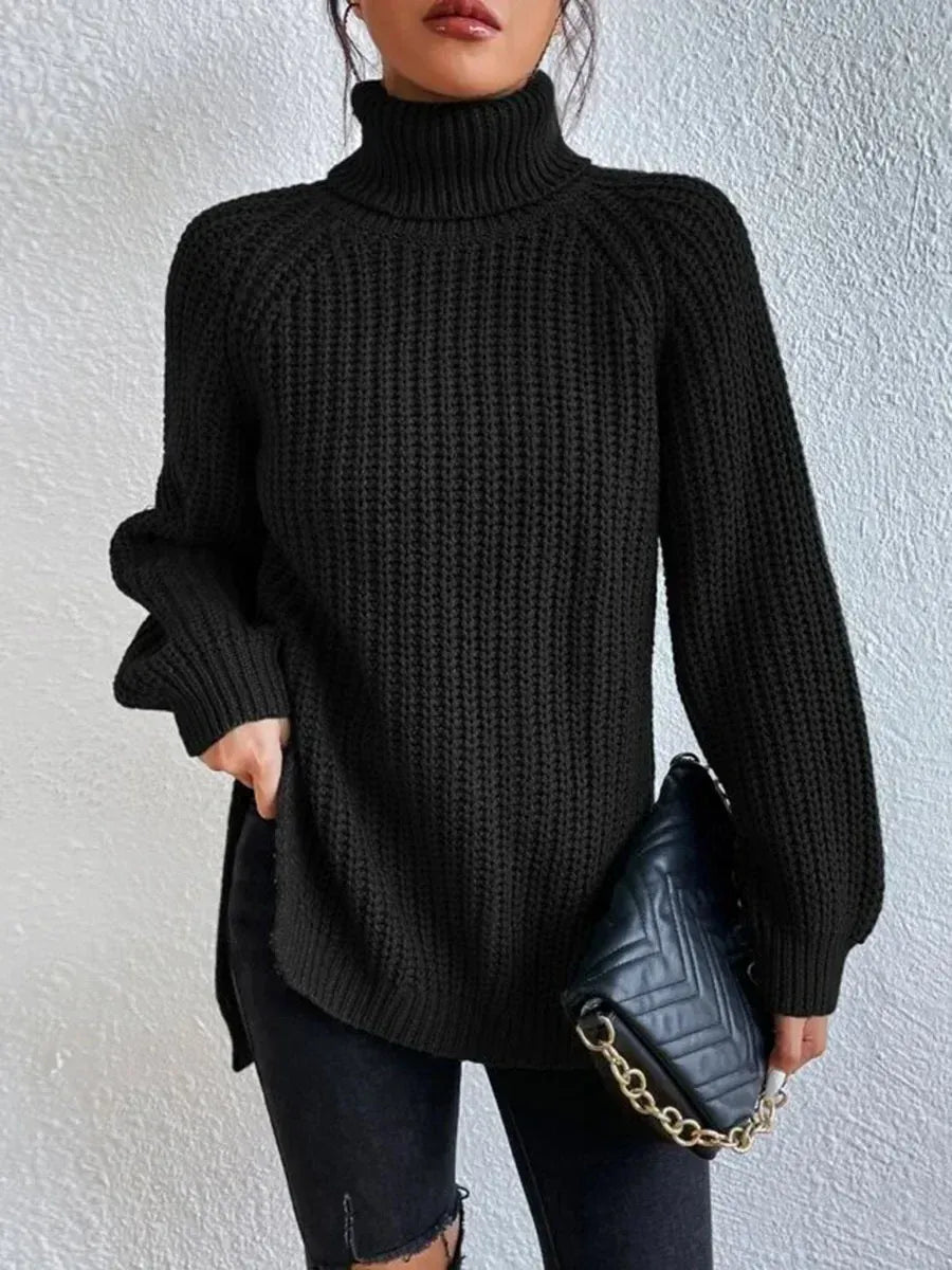 T-line Black / S Knitted Sweater, Women,  Jumper, Top, Pullover, Spring / Autumn / Winter (2 weeks delivery)