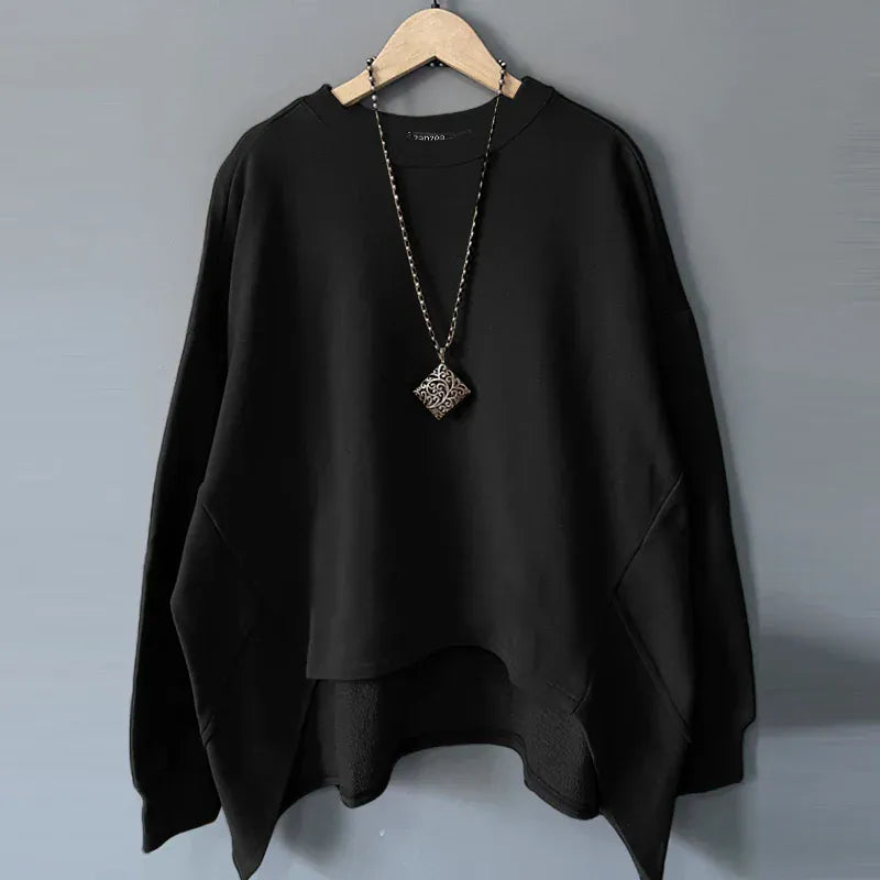 T-line Black / S Womens Fleece  Oversized Sweatshirts,  Pullovers  Fall / Winter Loose Fit  Hoodies, Tops (2 weeks delivery)