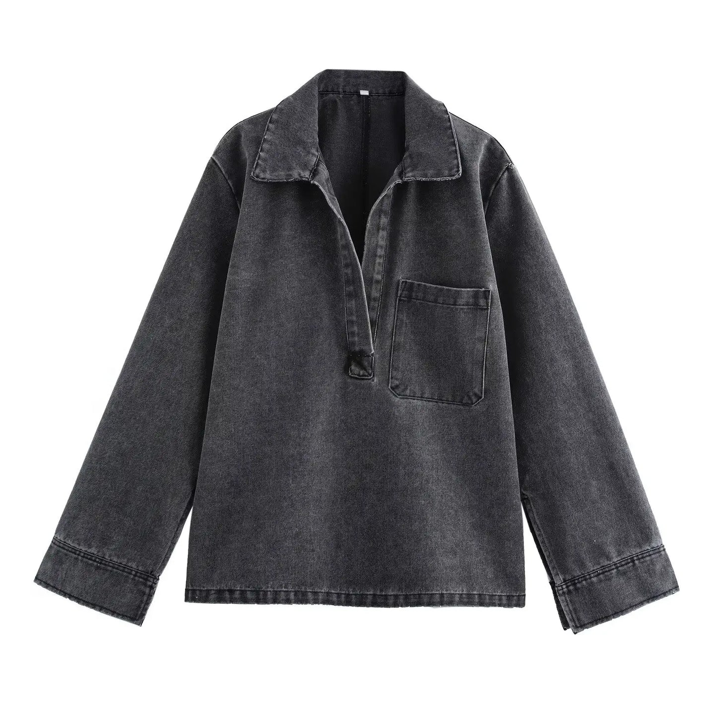 T-line Black Top / XS Jeans Women Sets, High Waist  Female Denim Pant, shirt,  Two Piece Set (2 weeks delivery)