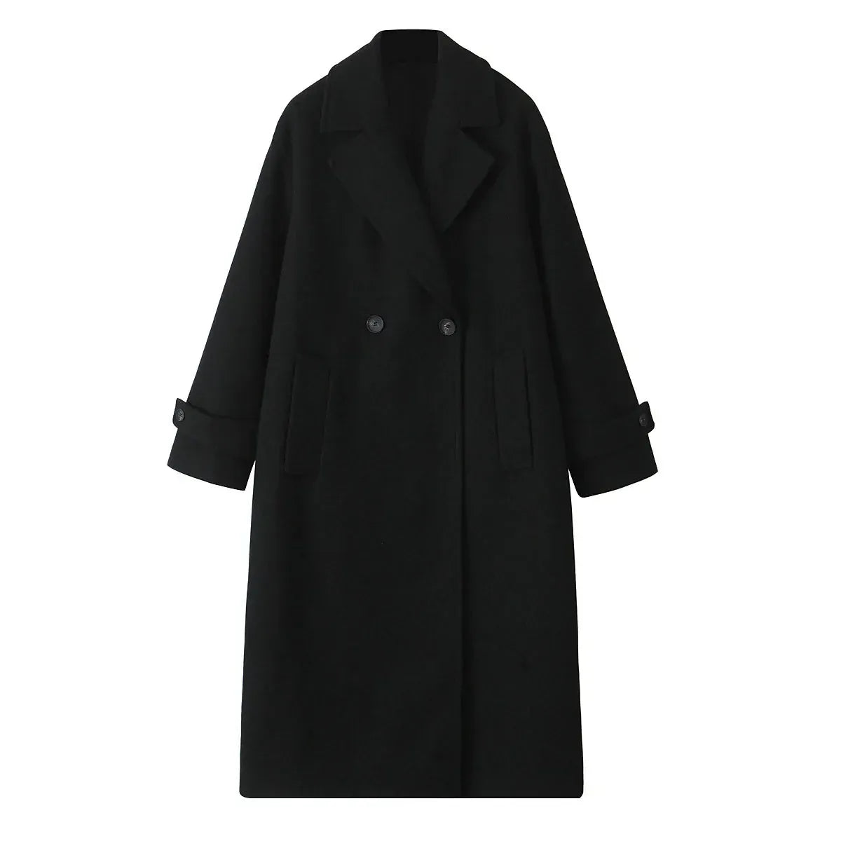 T-line Black / XS Autumn Women's coat, Luxury, Loose, Long Sleeve jacket(2 weeks delivery)