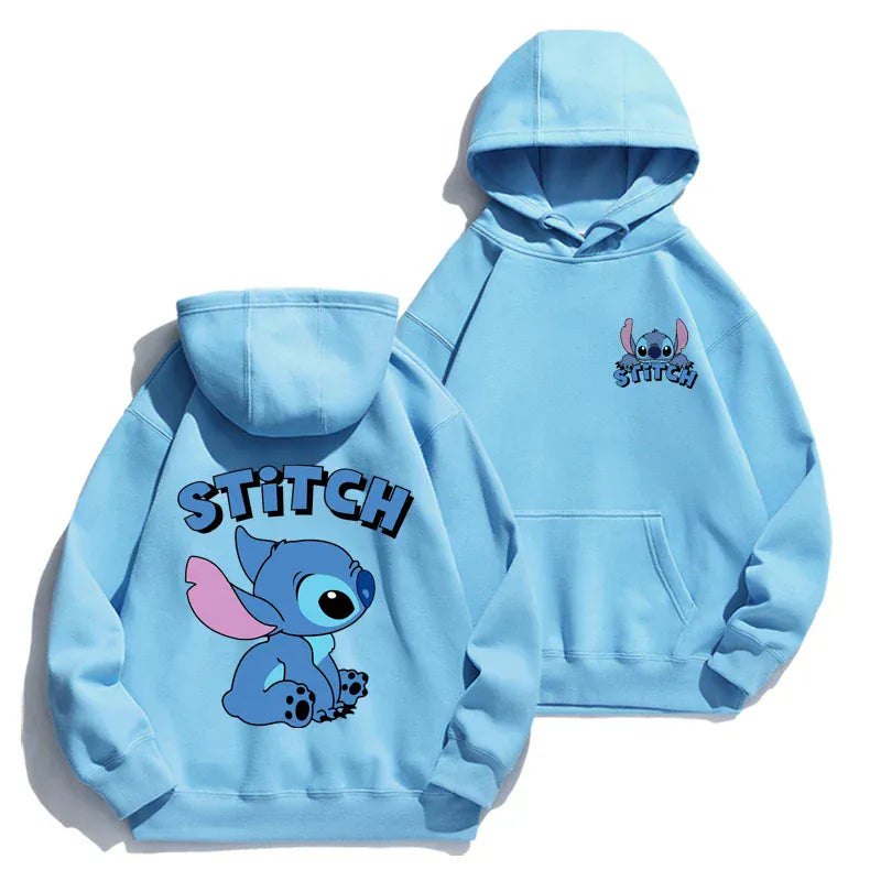T-line Blue 1 / XS Stitch Hoodie Autumn/Winter , Cartoon Anime Hoodie pullover (2 weeks delivery)