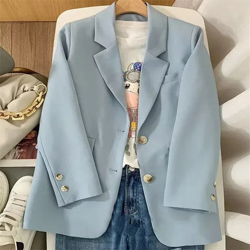 T-line Blue / S Blazer Woman Spring/autumn, jacket multi colors (2 weeks delivery)