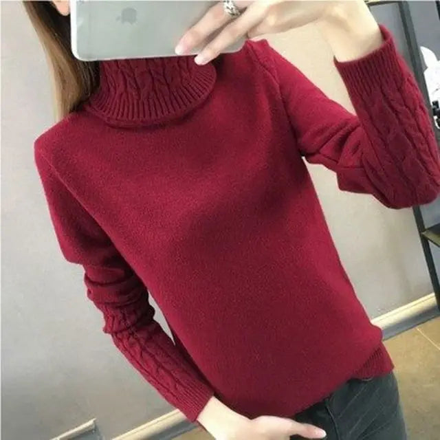 T-line Burgundy / S Women Sweater , Pullovers, Autumn / Winter pullover Warm Female Sweater (2 weeks delivery)