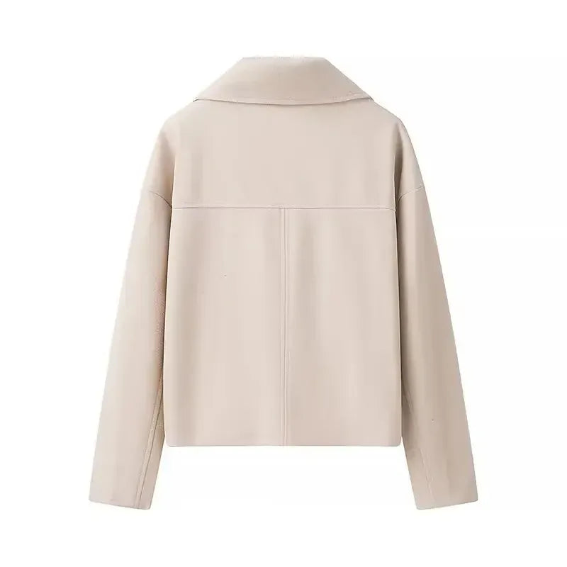 T-line Casual Plus Size, Double Row Button, Woolen Jacket , coat, Autumn/Winter (2 weeks delivery)