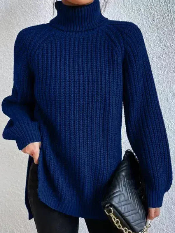T-line Dark Blue / S Knitted Sweater, Women,  Jumper, Top, Pullover, Spring / Autumn / Winter (2 weeks delivery)