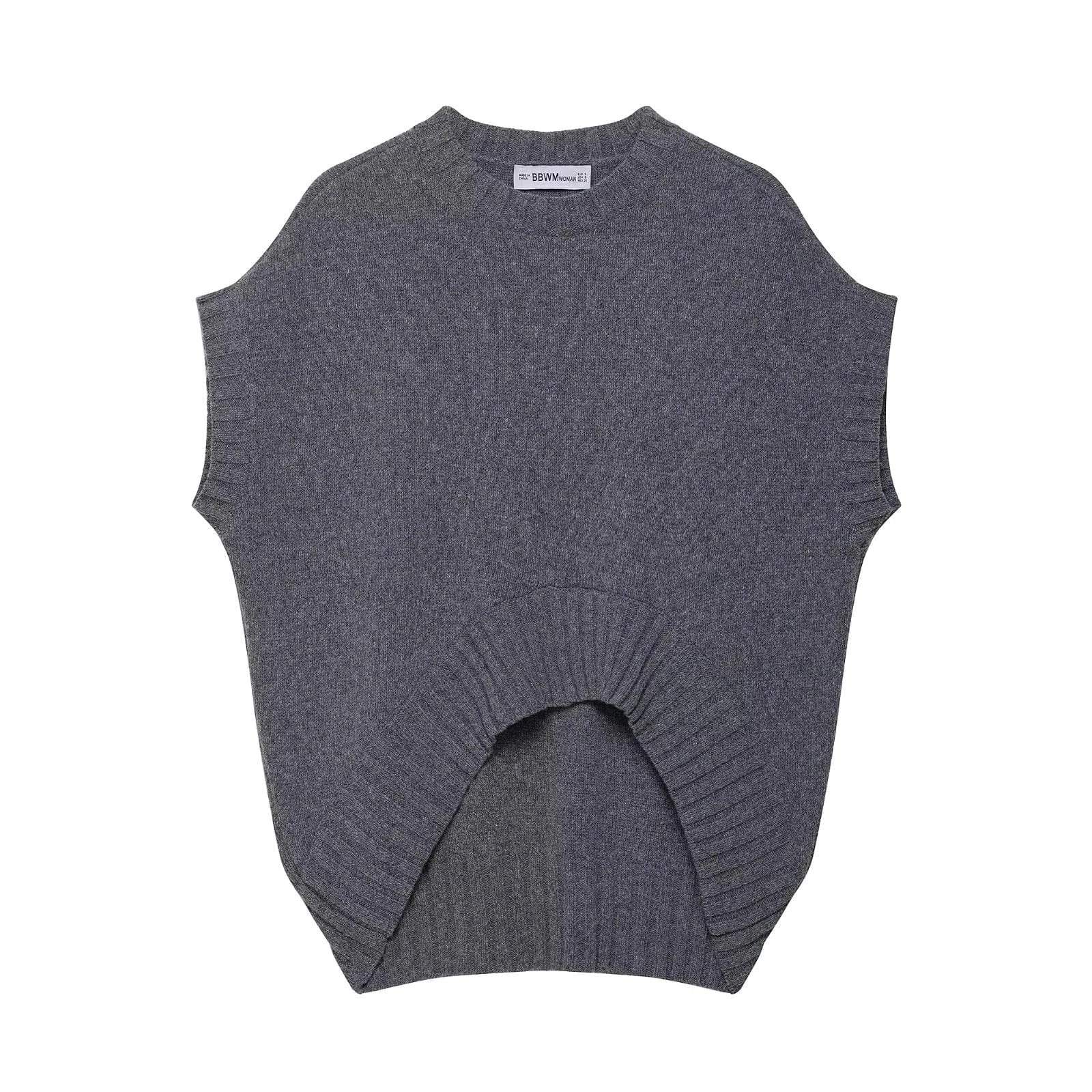 T-line dark gray / S Autumn  women's clothing  fashionable temperament , knitted round neck sleeveless vest (5 - 10 free delivery)