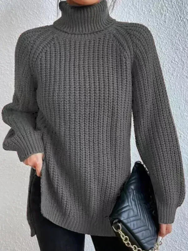 T-line Dark Gray / S Knitted Sweater, Women,  Jumper, Top, Pullover, Spring / Autumn / Winter (2 weeks delivery)