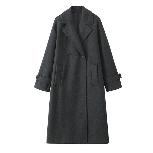 T-line Dark Gray / XS Autumn Women's coat, Luxury, Loose, Long Sleeve jacket(2 weeks delivery)